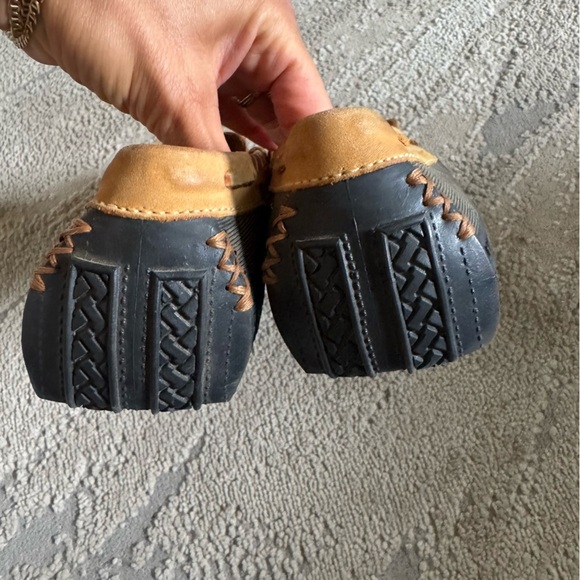 Cole Haan Slip On Boat Shoe leather Brown tan flats driving loafer 8.5 - Picture 5 of 12